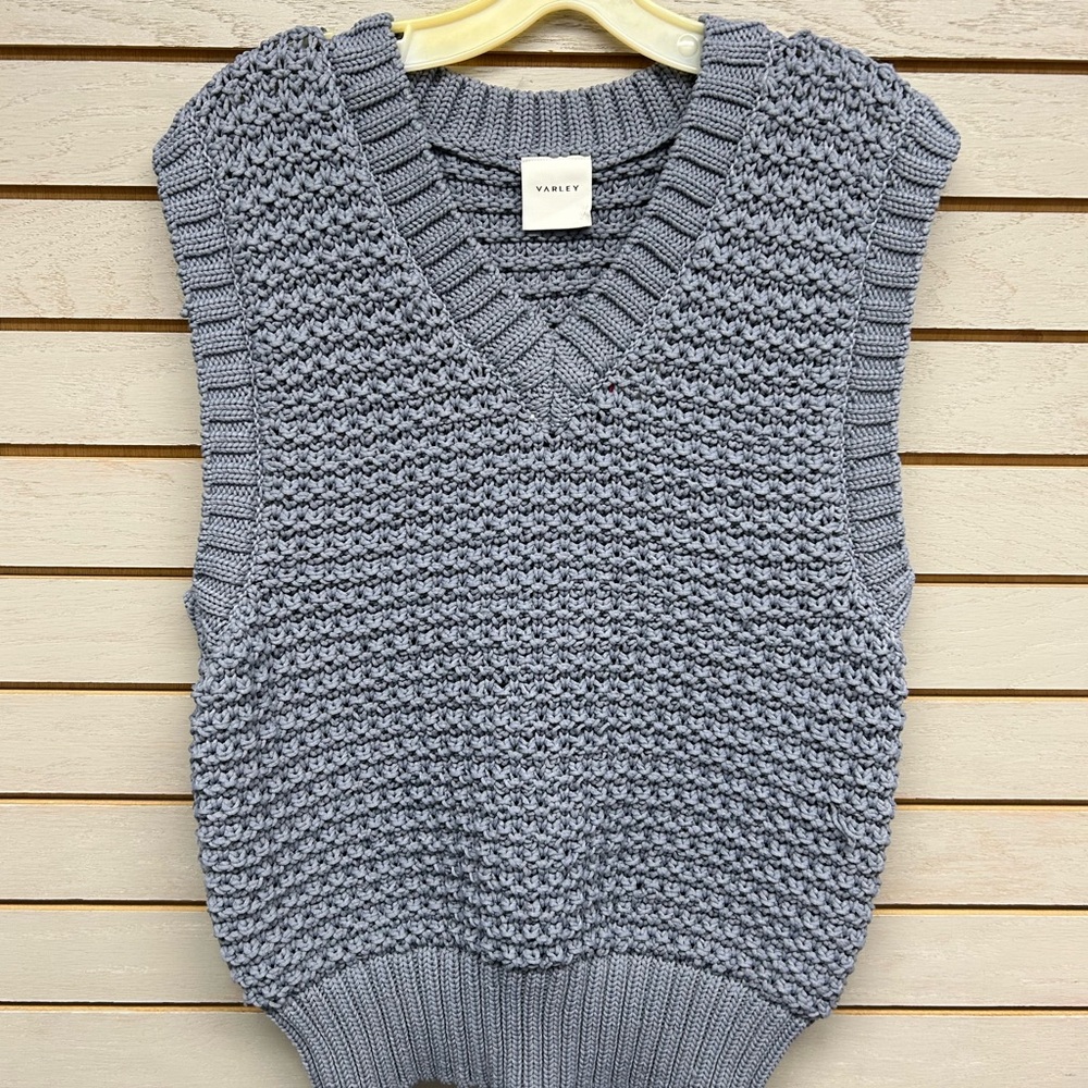 Varley Gray Knit Sleeveless Top